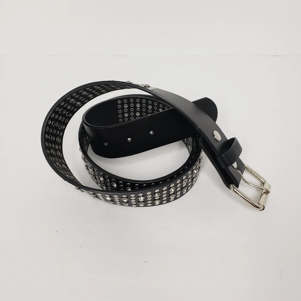 Y2k Faux leather studded belt